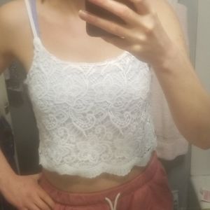 White crop top